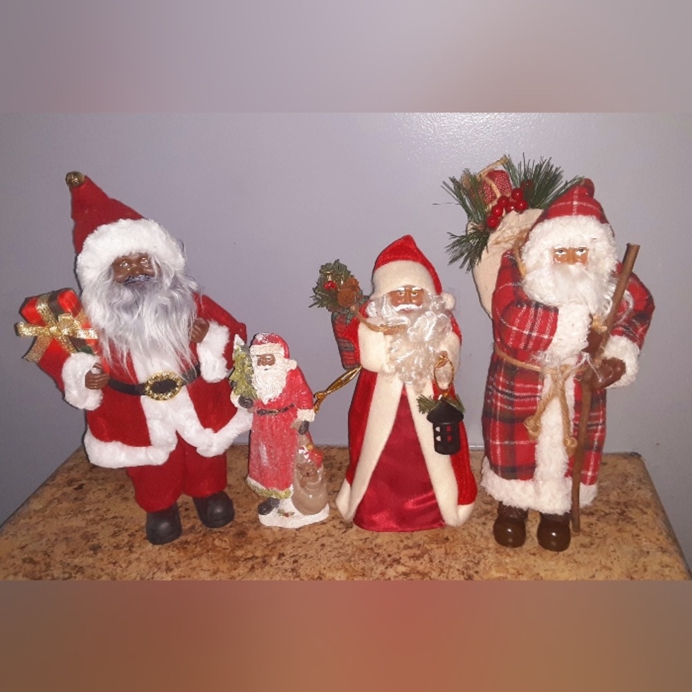 African American Black Ethnic Santa Claus Collection Bundle